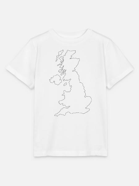 Karte von Großbritannien - Stanley/Stella Kinder T-Shirt MINI CREATOR  - Weiß