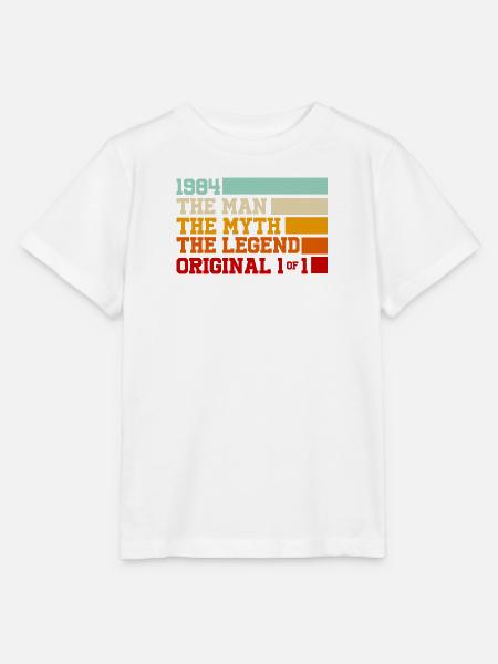 1984 Unique Legend 1 von 1 - Stanley/Stella Kinder T-Shirt MINI CREATOR - Weiß