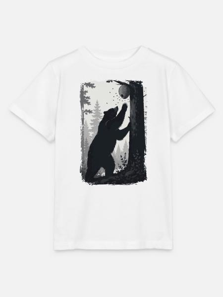 Minimalistischer Bär am Bienenstock   - Stanley/Stella Kinder T-Shirt MINI CREATOR  - Weiß