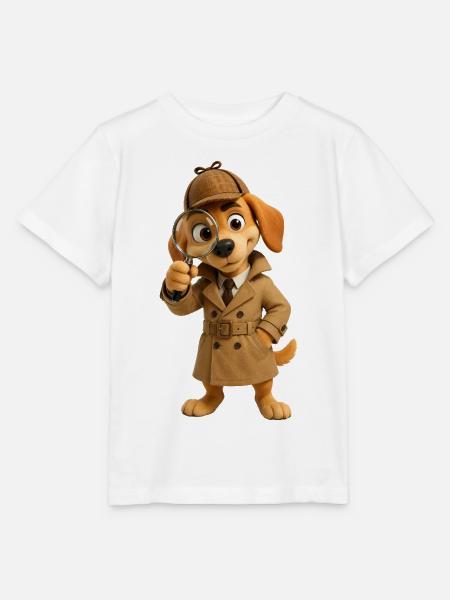 Detektiv-Hundespürgerät - Stanley/Stella Kinder T-Shirt MINI CREATOR  - Weiß
