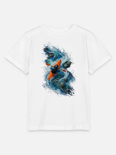 Schnellkajakfahren auf blauem Wasser - Stanley/Stella Kinder T-Shirt MINI CREATOR  - Weiß
