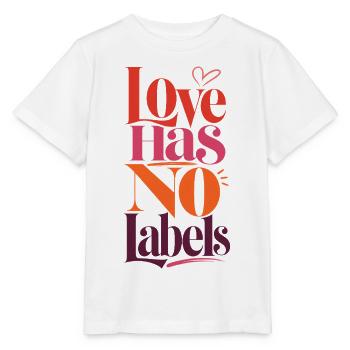 Love Has No Labels LGBTQ Statement Retro CSD Fans - Stanley/Stella MINI CREATOR Kids’ T-Shirt - white - Front - Maike (125cm)