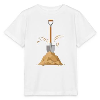 Schaufel im Sandhügel - Stanley/Stella Kinder T-Shirt MINI CREATOR  - Weiß - Vorne - Maike (125cm)