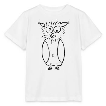 Eule  - Stanley/Stella Kinder T-Shirt MINI CREATOR  - Weiß - Vorne - Maike (125cm)