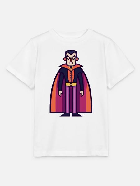 Vampir mit Umhang Halloween Symbol - Stanley/Stella Kinder T-Shirt MINI CREATOR - Weiß