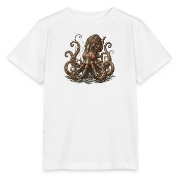 Octopus Steampunk Einfallsreichtum - Stanley/Stella Kinder T-Shirt MINI CREATOR  - Weiß - Vorne - Maike (125cm)