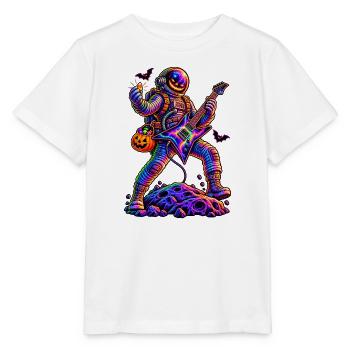 KOSMISCHER ROCKER | Trick oder Riff - Stanley/Stella Kinder T-Shirt MINI CREATOR  - Weiß - Vorne - Maike (125cm)