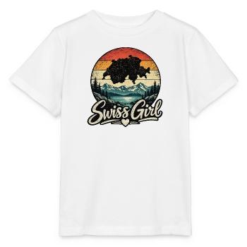 Swiss Girl Retro Look - Stanley/Stella Kinder T-Shirt MINI CREATOR  - Weiß - Vorne - Maike (125cm)