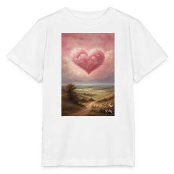 Herzwolke am Abend - Stanley/Stella Kinder T-Shirt MINI CREATOR  - Weiß - Vorne - Maike (125cm)