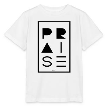 Louange NOIR - T-shirt bio MINI CREATOR Stanley/Stella Enfant - blanc - Devant - Maike (125cm)