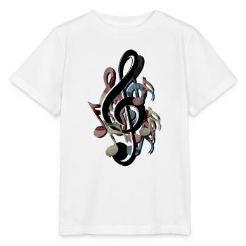 Notenschlüssel - Stanley/Stella Kinder T-Shirt MINI CREATOR  - Weiß - Vorne - Maike (125cm)