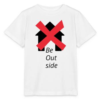 Be Outside logo - Stanley/Stella Kinder T-Shirt MINI CREATOR  - Weiß - Vorne - Maike (125cm)