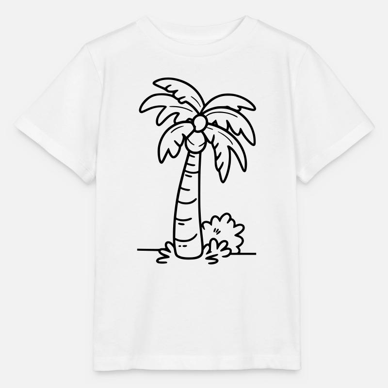 Contour mignon de palmier - T-shirt bio MINI CREATOR Stanley/Stella Enfant - blanc