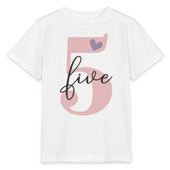 5. Geburtstag Fünf Five - Stanley/Stella Kinder T-Shirt MINI CREATOR  - Weiß - Vorne - Maike (125cm)