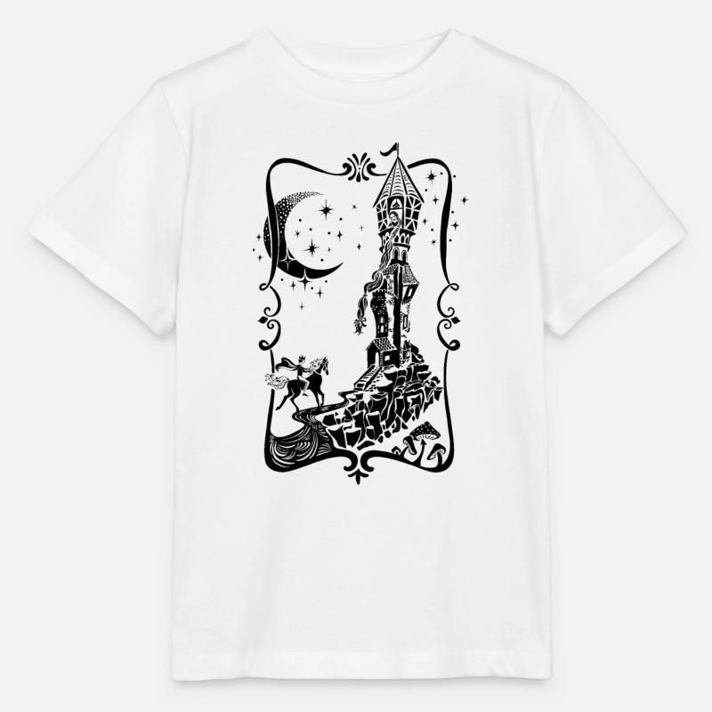 Raiponce à la tour - T-shirt bio MINI CREATOR Stanley/Stella Enfant - blanc
