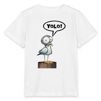 Seagull Speech Bubble Yolo - Stanley/Stella MINI CREATOR Kids’ T-Shirt - white - Front - Maike (125cm)