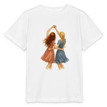 Best friends dancing blonde and redhead - Stanley/Stella MINI CREATOR Kids’ T-Shirt - white - Front - Maike (125cm)