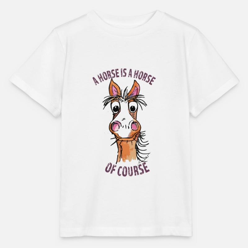Un cheval est un cheval - T-shirt bio MINI CREATOR Stanley/Stella Enfant - blanc