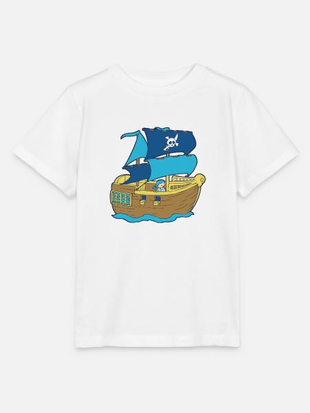 Pirate Boat - Stanley/Stella Kinder T-Shirt MINI CREATOR - Weiß