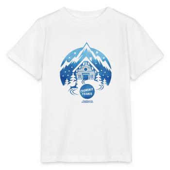 Chamonix Skigebiet T Shirt Design - Stanley/Stella Kinder T-Shirt MINI CREATOR  - Weiß - Vorne - Maike (125cm)
