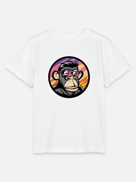 Affe Comic Cool Sommer - Stanley/Stella Kinder T-Shirt MINI CREATOR  - Weiß