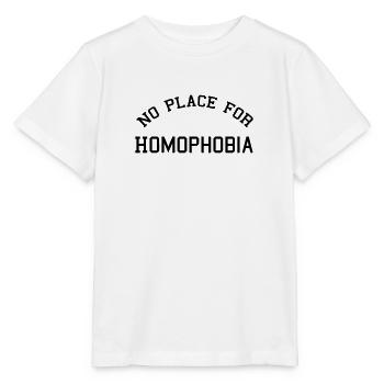 No place for homophobia - Stanley/Stella Kinder T-Shirt MINI CREATOR  - Weiß - Vorne - Maike (125cm)