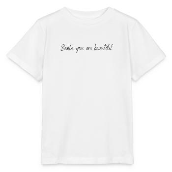 Smile, you are beautiful - Stanley/Stella MINI CREATOR Kids’ T-Shirt - white - Front - Maike (125cm)