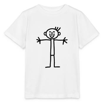 Stickmen open arms - Stanley/Stella MINI CREATOR Kids’ T-Shirt - white - Front - Maike (125cm)