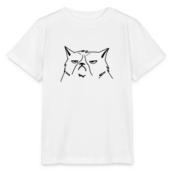 chat grincheux - T-shirt bio MINI CREATOR Stanley/Stella Enfant - blanc - Devant - Maike (125cm)