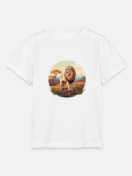 König der Savanne - Stanley/Stella Kinder T-Shirt MINI CREATOR - Weiß