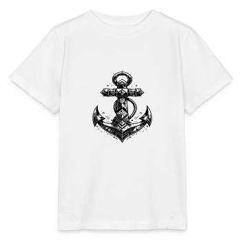 Unusual Anchor Elegant Tattoo Sketch Style - Stanley/Stella MINI CREATOR Kids’ T-Shirt - white - Front - Maike (125cm)