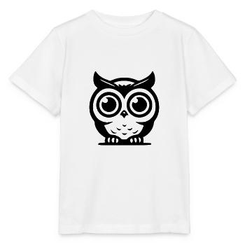 Nachtvogel niedliche Eulen mit großen Augen - Stanley/Stella Kinder T-Shirt MINI CREATOR  - Weiß - Vorne - Maike (125cm)