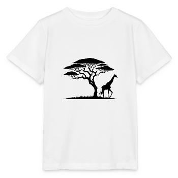 Savannah Landscape Africa Giraffe and Horizon - Stanley/Stella MINI CREATOR Kids’ T-Shirt - white - Front - Maike (125cm)