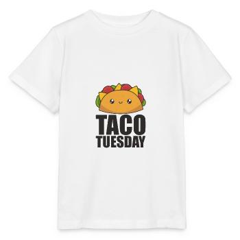 Glücklicher Taco Dienstag - Mexikanisch - Stanley/Stella Kinder T-Shirt MINI CREATOR  - Weiß - Vorne - Maike (125cm)