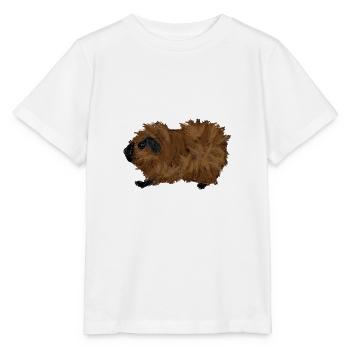Design with a rosette guinea pig - Stanley/Stella MINI CREATOR Kids’ T-Shirt - white - Front - Maike (125cm)