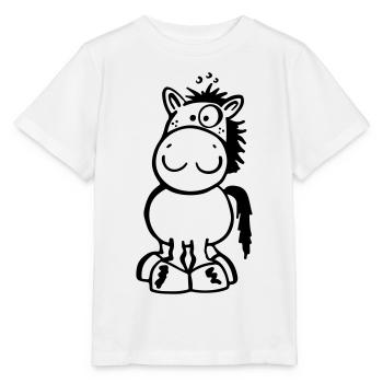 Little Horse - Stanley/Stella MINI CREATOR Kids’ T-Shirt - white - Front - Maike (125cm)