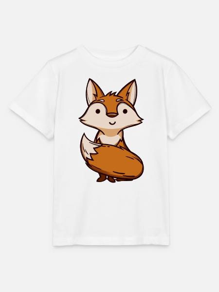 Fuchs Tier Lebewesen - Stanley/Stella Kinder T-Shirt MINI CREATOR - Weiß