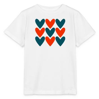 HERZ. HERZ. VALENTINSTAG. LIEBE. LIEBE. PAAR. - Stanley/Stella Kinder T-Shirt MINI CREATOR  - Weiß - Vorne - Maike (125cm)