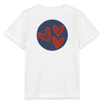 HERZ. HERZ. VALENTINSTAG. LIEBE. LIEBE. PAAR. - Stanley/Stella Kinder T-Shirt MINI CREATOR  - Weiß - Vorne - Maike (125cm)