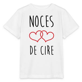 Noces de cire 4 ans de mariage - T-shirt bio MINI CREATOR Stanley/Stella Enfant - blanc - Devant - Maike (125cm)