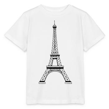 Tour Eiffel - T-shirt bio MINI CREATOR Stanley/Stella Enfant - blanc - Devant - Maike (125cm)
