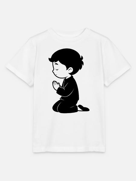 Kleiner Junge betet - Stanley/Stella Kinder T-Shirt MINI CREATOR - Weiß