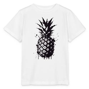 Pineapple Splash Black - Stanley/Stella Kinder T-Shirt MINI CREATOR  - Weiß - Vorne - Maike (125cm)