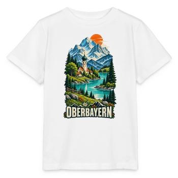 Oberbayern Alpenidylle mit Bergsee - Stanley/Stella Kinder T-Shirt MINI CREATOR  - Weiß - Vorne - Maike (125cm)