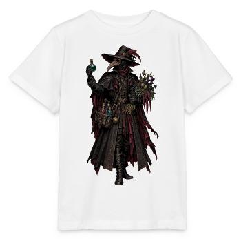 Pestdoktor mit Blumensträu - Stanley/Stella Kinder T-Shirt MINI CREATOR  - Weiß - Vorne - Maike (125cm)