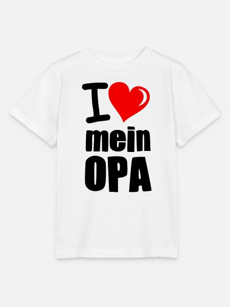 I Love mein Opa - Stanley/Stella Kinder T-Shirt MINI CREATOR - Weiß