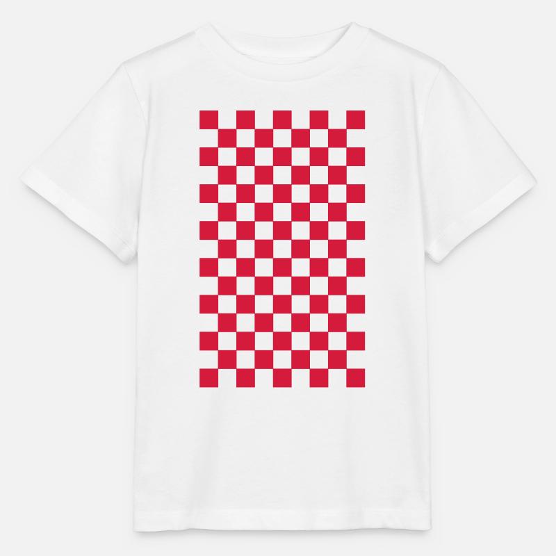 Karo Muster Retro Schwarz Weiss - Stanley/Stella Kinder T-Shirt MINI CREATOR  - Weiß