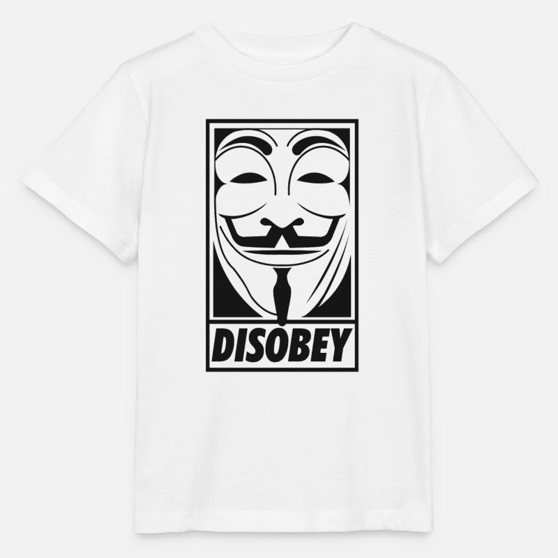 Anonymous disobey - Stanley/Stella MINI CREATOR Kids’ T-Shirt - white