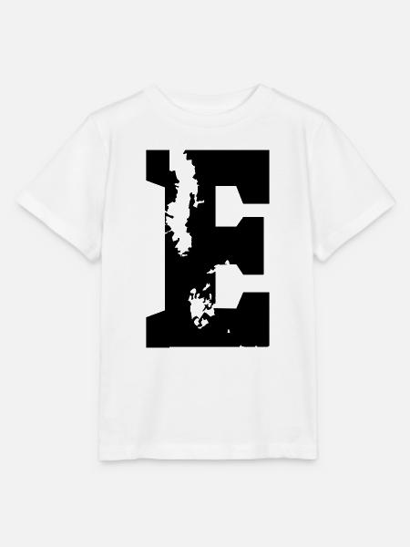 E - Buchstabe - Stanley/Stella Kinder T-Shirt MINI CREATOR - Weiß