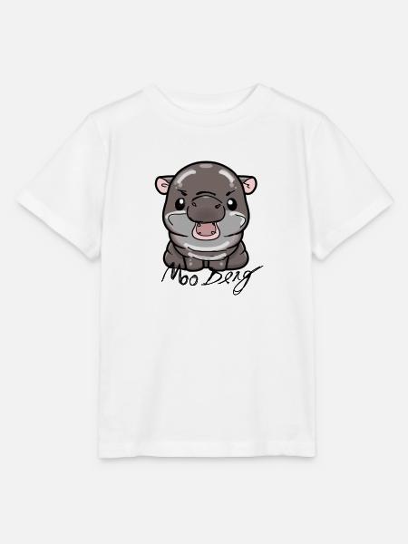 Moo Deng, Nilpferd, illustration, hippo - Stanley/Stella Kinder T-Shirt MINI CREATOR  - Weiß